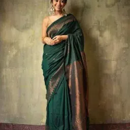indie picks Pure Art Silk Saree with Jaquard Pallu-picture-15