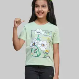 zuniors ssc Girls Graphic Print Round-Neck T-shirt-picture-11