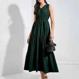 raiyani enterprise x ag Women V-Neck Fit & Flare Dress-picture-19