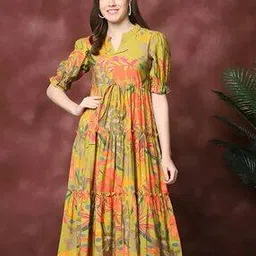 leia Women Floral Print A-Line Dress -picture-22