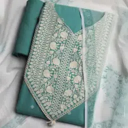 mbz.in by meena bazaar Women Embroidered 3-Piece Unstitched Dress Material-picture-24