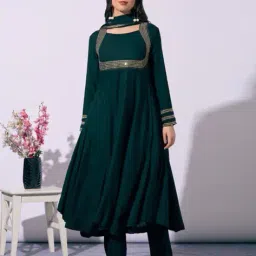 fashor Women Embroidered Anarkali Flared Kurta Set image 1