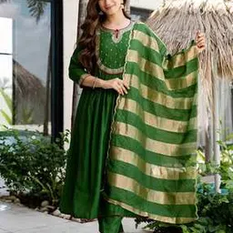 nyrika Women Embroidered Flared Kurta Set-picture-51