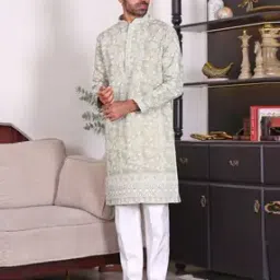 manq Men Embroidered Regular Fit Kurta-picture-44