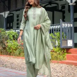 indie picks Embroidery Anarkali Kurta Set image 1