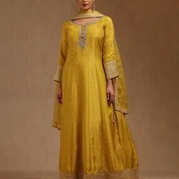 soch Women Self-Design Gown Dress with Dupatta -picture-11