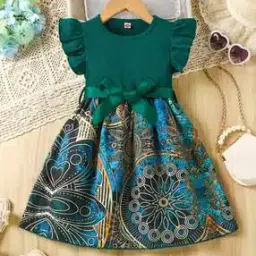 styleconnect Girls Aztec Print Fit & Flare Dress-picture-34