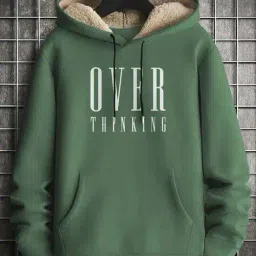 supa dupa Men Typographic Print Regular Fit Hoodie with Kangaroo Pocket image 1