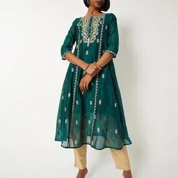 max Women Embroidered A-line Kurta-picture-11