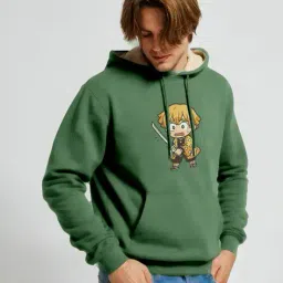 togs & terre Men Graphic Print Relaxed Fit Hoodie image 1