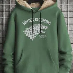 Men Typographic Print Regular Fit Hoodie-image-2