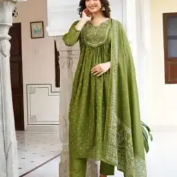 Embroidery Anarkali Kurta Set-image-71