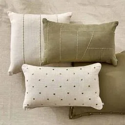Set of 3 Embroidered Shaped Cushions 11"x11"-image-14
