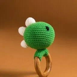 Handmade Crochet Dinobuddy Baby Rattle Toy-image-79