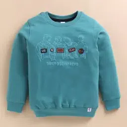 giniekids Boys Graphic Print Regular Fit Sweatshirt-picture-24