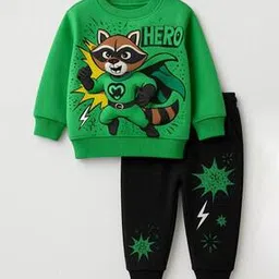 actlive Boys Graphic Print Tracksuit Set with Full Sleeves-picture-20