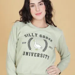 v-mart Women Regular Fit Sweatshirt with Ribbed Hems image 1