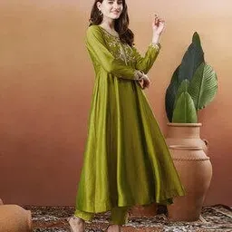 nyrika Women Embroidered A-Line Kurta Suit Set-picture-47