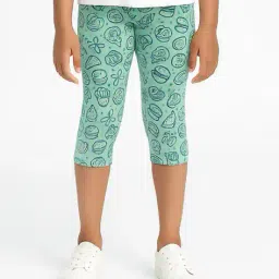 charm n cherish Girls Graphic Print Short Leggings image 1