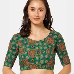 naidu hall Women Printed Front-Open Blouse-picture-21