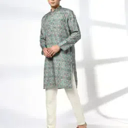 netplay Men Geometric Print Slim Fit Kurta with Insert Pocket-picture-39
