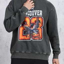 Shein Drop Shoulder Numeric Front Print Hoodie With Pockets image 1