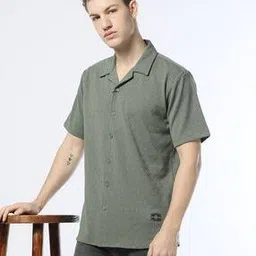 buda jeans co Men Geometric Knit Regular Fit Shirt-picture-39