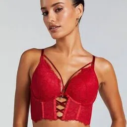 hunkemoller Charlotta Padded Underwired Longline Push-Up Bra-picture-53