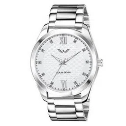 louis devin Men Analogue Watch with Metal Strap-LD-GR062-WHT-CH-picture-11