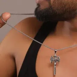 rubans Men Silver-Plated Chain with Pendant-picture-38