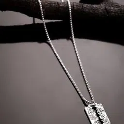 rubans Men Silver-Plated Chain with Pendant-picture-33