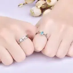 thrillz Set of 2 Women Silver Plated Cocktail Rings-picture-47