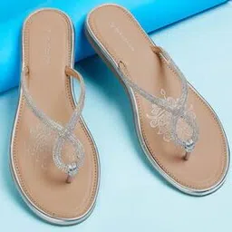 melange by lifestyle Women Embellished Slip-On Flat Sandals-picture-47