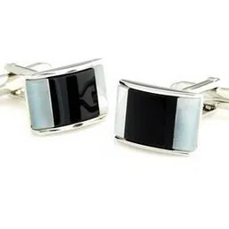 peluche Rhodium-Plated Stone-Studded Cufflinks-picture-37