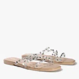 outryt by azorte Women Square-Toe Slip-On Sandals image 1