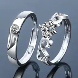 fashion frill Set of 2 Sliver-Plated Cocktail Rings-picture-31