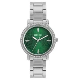 guess Embellished Analogue Watch with Metallic Strap-U1405L1M-picture-29
