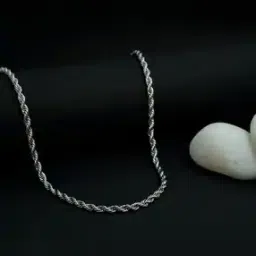 viraasi Men Quilted Silver Plated Chain-picture-18
