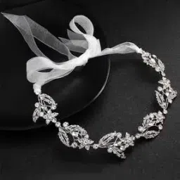 yellow chimes Sliver-Plated Stone-Studded Hair Band-picture-10