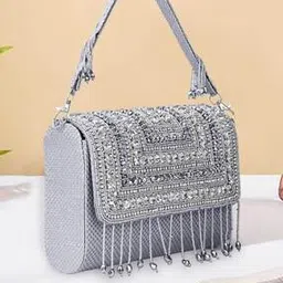 skimmer Women Embellished Stone-Studded Clutch-picture-31