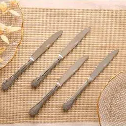pure home and living Set of 4 Silver-Plated Stainless Steel Knives-picture-34
