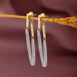 Women Gold Plated Danglers Earrings -image-29