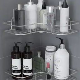 plantex Set of 2 Stainless Steel Bathroom Organiser-picture-1