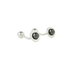 Silver-Plated Stone-Studded Cufflinks-image-19