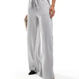 asos design Satin Pull-On Trousers image 1