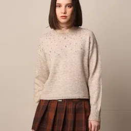 only Women Embellished Regular Fit Pullover image 1