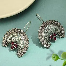 fabindia Women Oxidized Dangler Earrings-picture-52