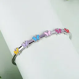 Girls Silver-Plated Adjustable Bangle-image-8