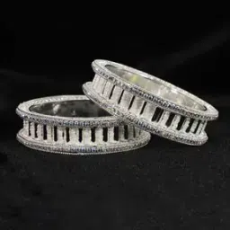 nmii Women Set of 2 Silver-Plated American-Diamond Studded Bangles-picture-18