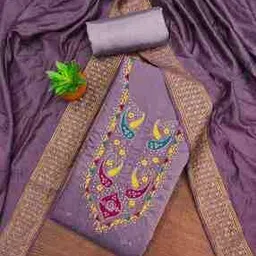 svaraa Women Embellished 3-Piece Unstitched Dress Material-picture-19